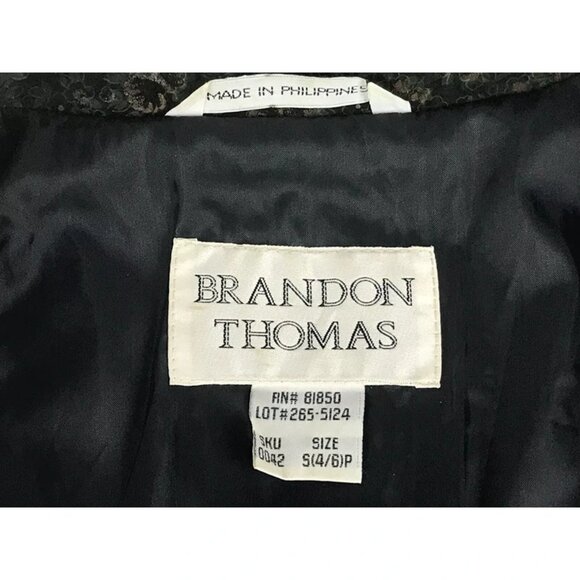Brandon Thomas Overcoat Long Jacket Womens Black Leather Button Up Size Small - Picture 5 of 10